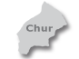 Umriss Stadt Chur mit Link zu Pensionen in und um Chur