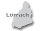Umriss Stadt Lörrach mit Link zu Pensionen in Lörrach